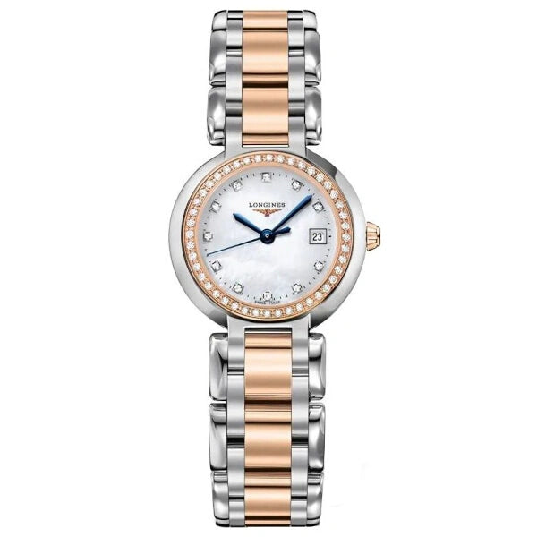 Elegant Longines Ladies Watch L8.110.5.89.6 with two-tone bracelet and diamond markers – Available at HEY WATCH.