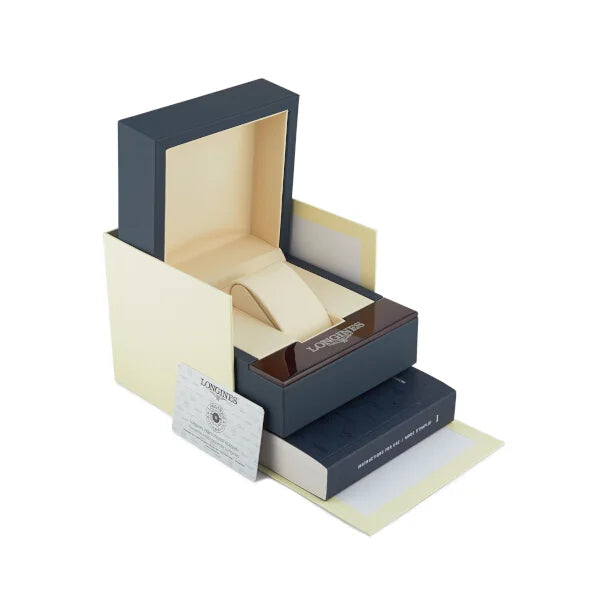 Official Longines watch box for model L8.115.4.71.6 with warranty card and manual – HEY WATCH