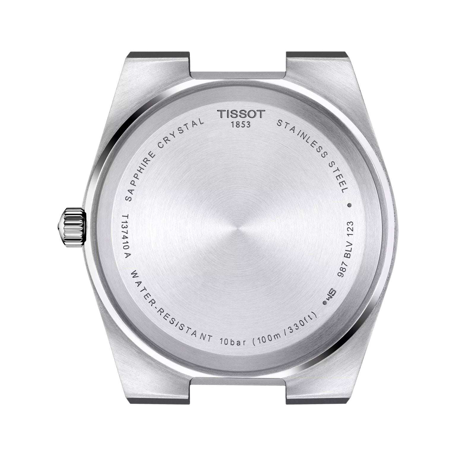 Tissot PRX Powermatic 80 back view – transparent caseback showing Powermatic 80 movement – precision Swiss automatic watch – HEY WATCH.